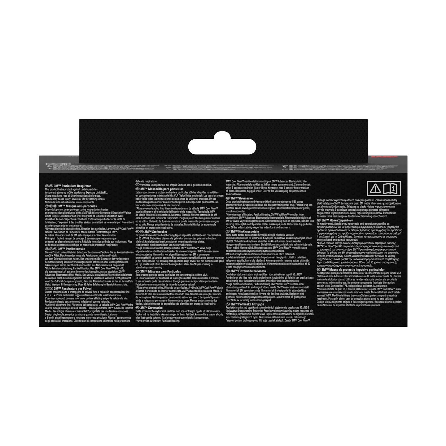 ANDNINGSSKYDD 3M 9332+ FFP3, VENTIL 2ST