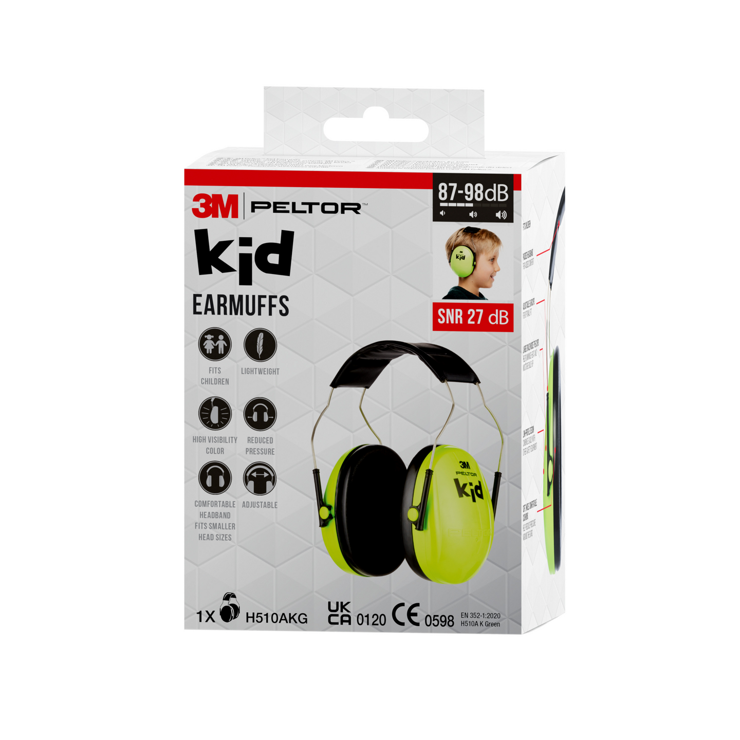 HÖRSELKÅPA peltor KID NEONGRÖN, H510AKGC1 282068