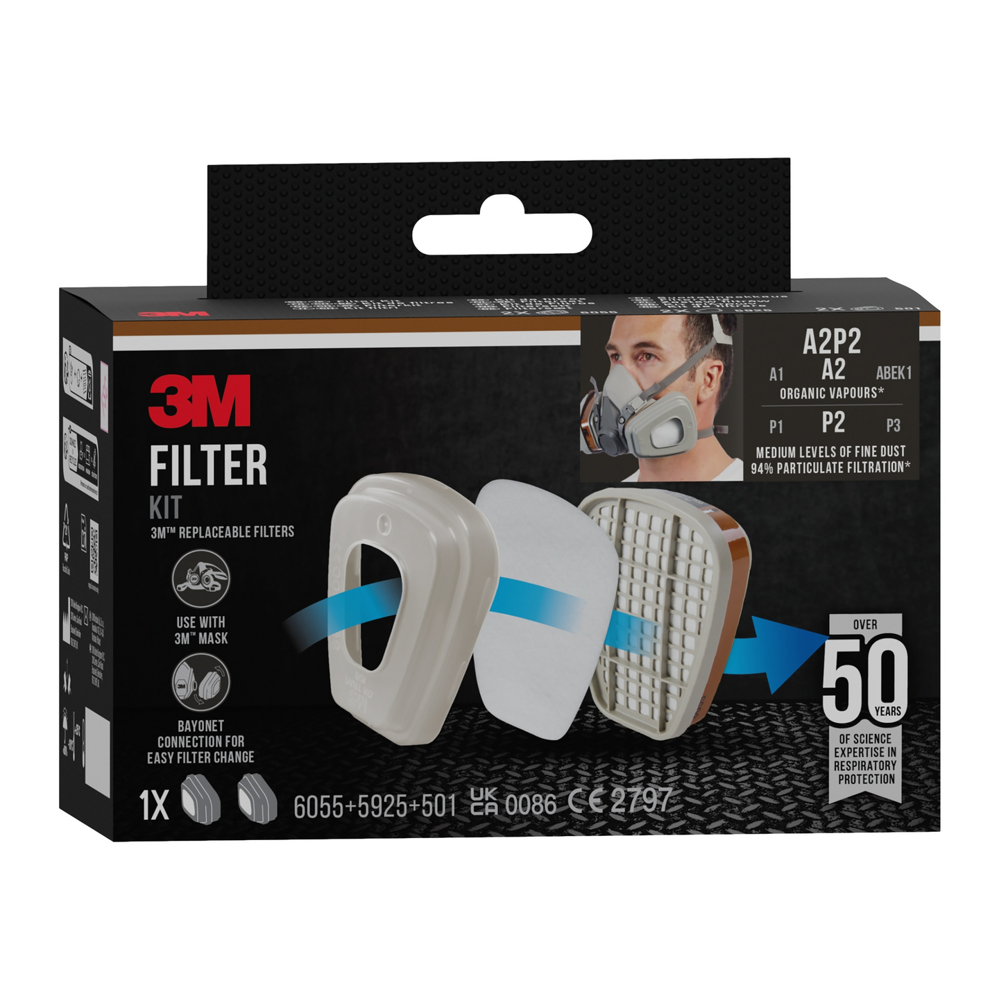FILTER 3M 6002CR A2P1