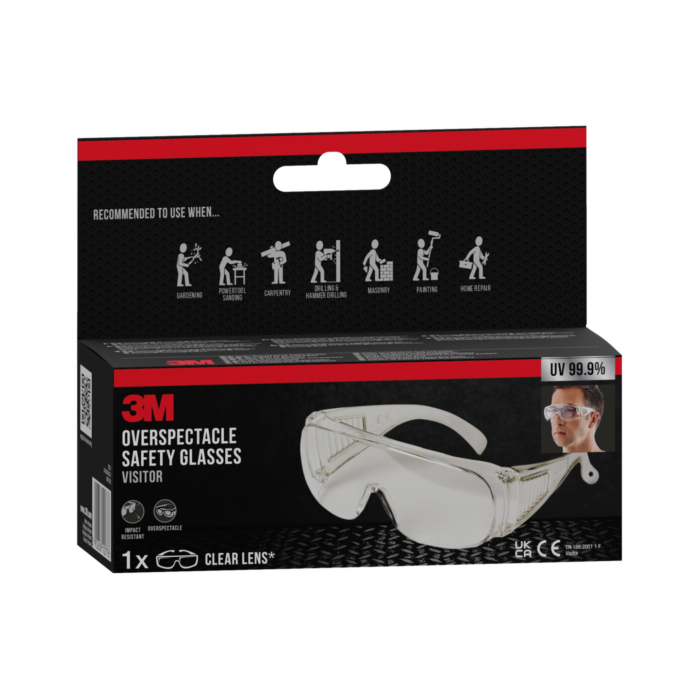 SKYDDSGLASÖGON 3M VISITOR KLAR