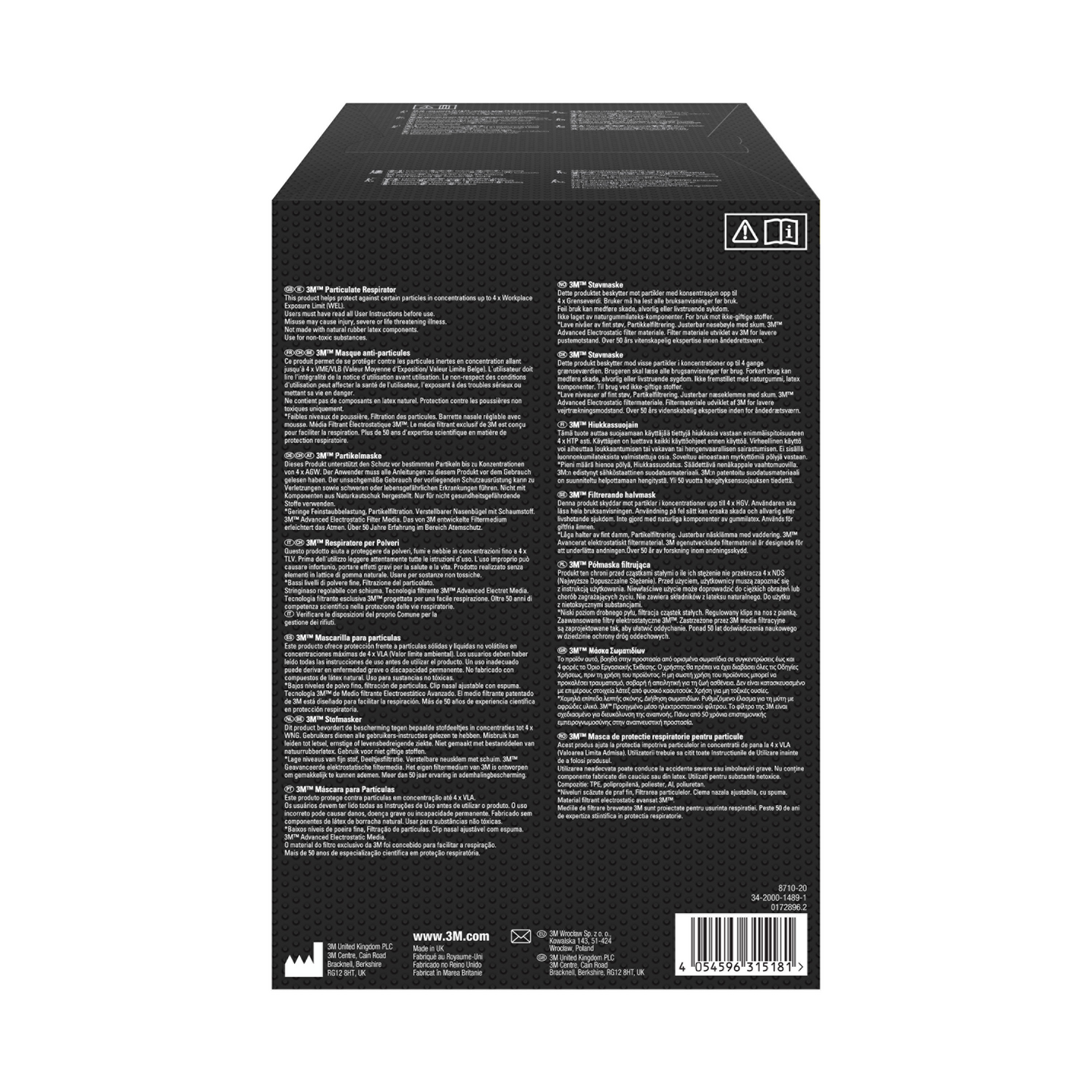 ANDNINGSSKYDD 3M 8710 FFP1 20ST