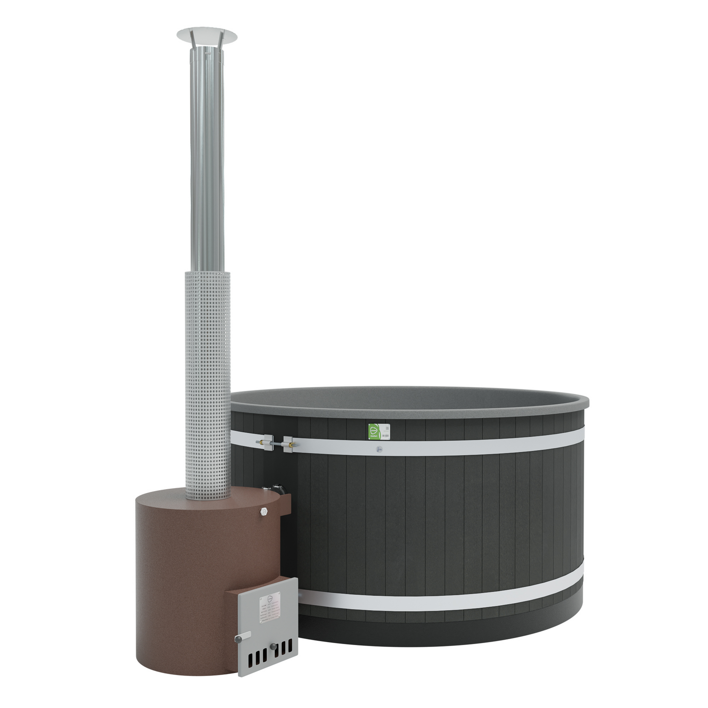 Kylpytynnyri Kirami Comfort Family L Tube EP NightBlack, LightGray