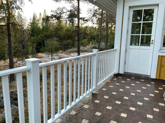 Alumiinikaide-elementti KaideX Paju 1500x950mm Valkoinen