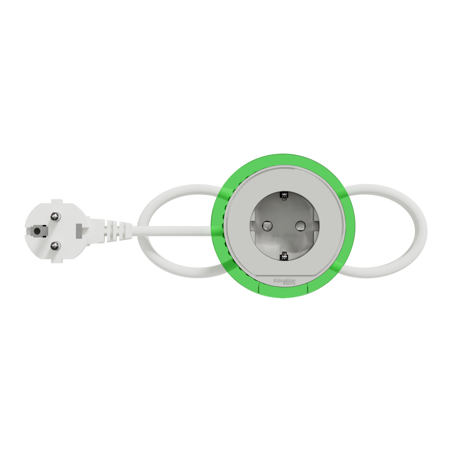 Pistorasiapaneeli Schneider Electric Unica System+ XS Schuko valkoinen