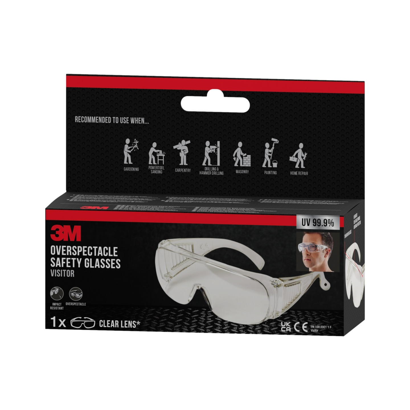 SKYDDSGLASÖGON 3M VISITOR KLAR