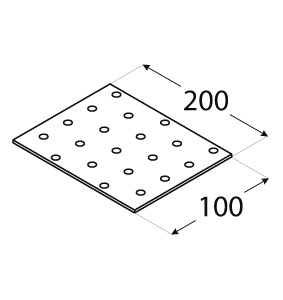 Naulauslevy PROF 200x100x2mm