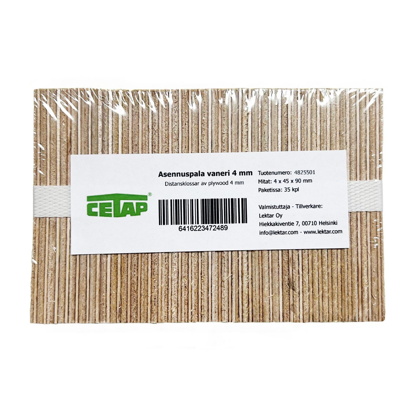 Asennuspala 4x45x90mm 35kpl/pkt