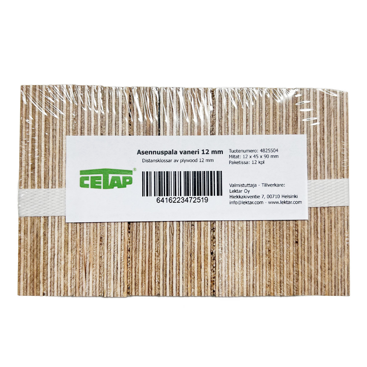 Asennuspala 12x45x90mm 12kpl/pkt