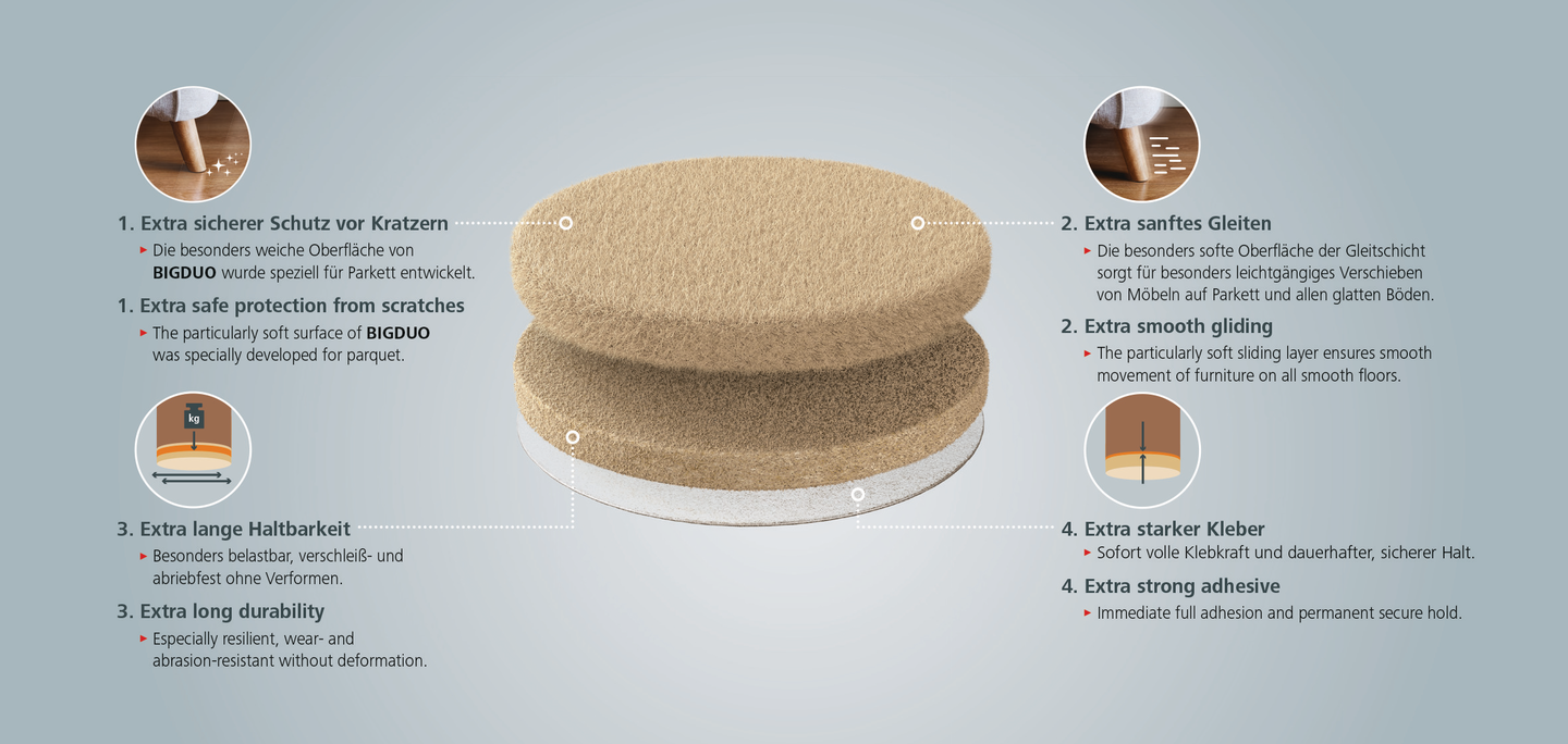 Huopatarra BIGDUO 95x80mm beige