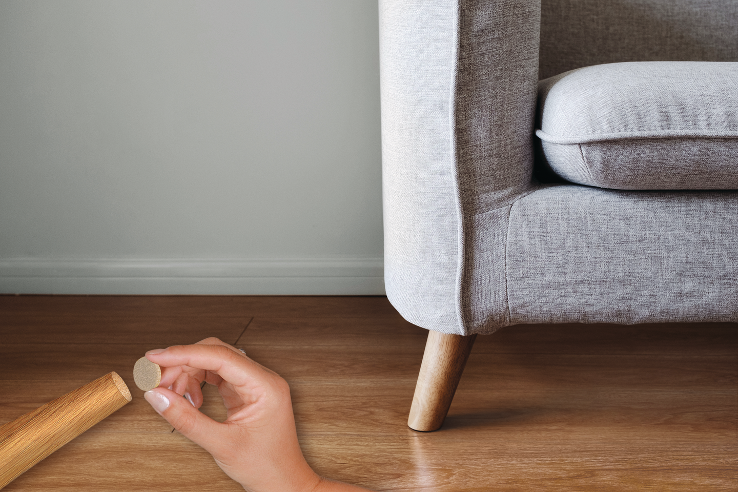 Huopatarra BIGDUO 25x25mm beige 9kpl