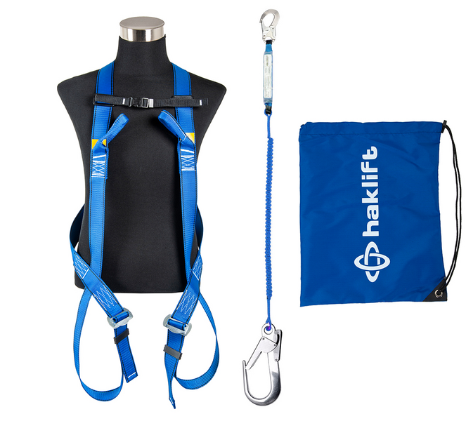 Putoamissuojainpakkaus turvavaljas & nykäyksenvaimennin + turvaköysi 2,0 m
