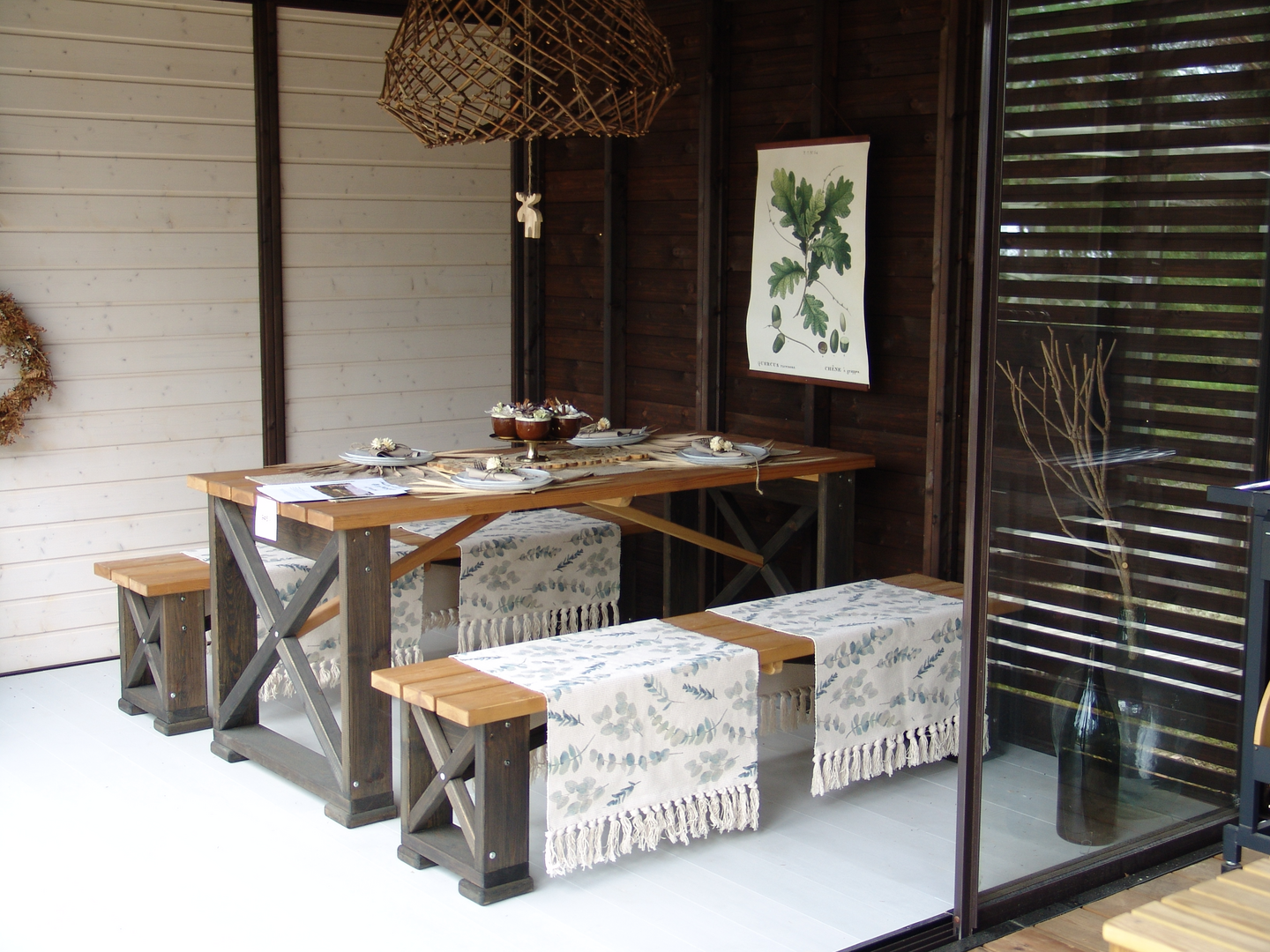 Kalusteryhmä Tammiston Puu Ruska 1700mm kuulto musta/tatti