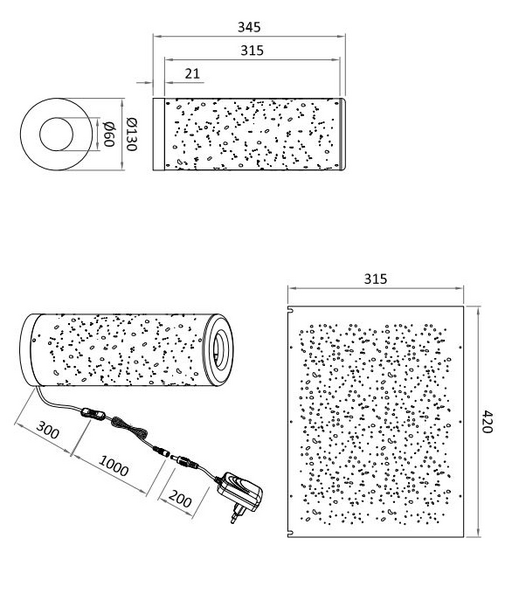 Pöytävalaisin TRIO Taco led 4W 380lm musta/kulta