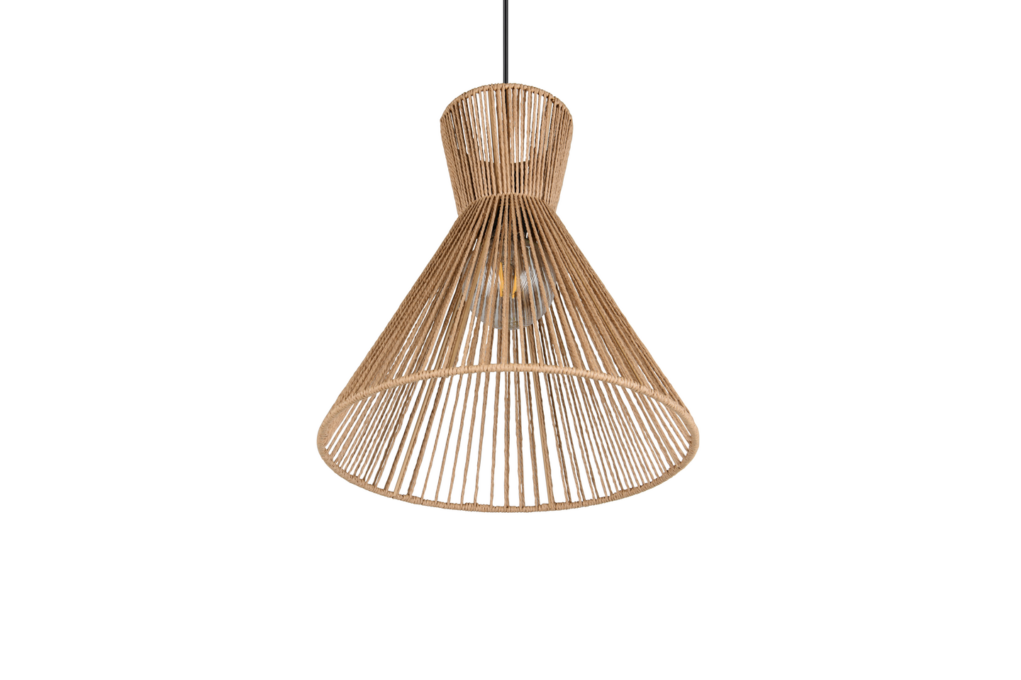 Riippuvalaisin TRIO Rosalie E27 luonnollinen väri/paperinaru