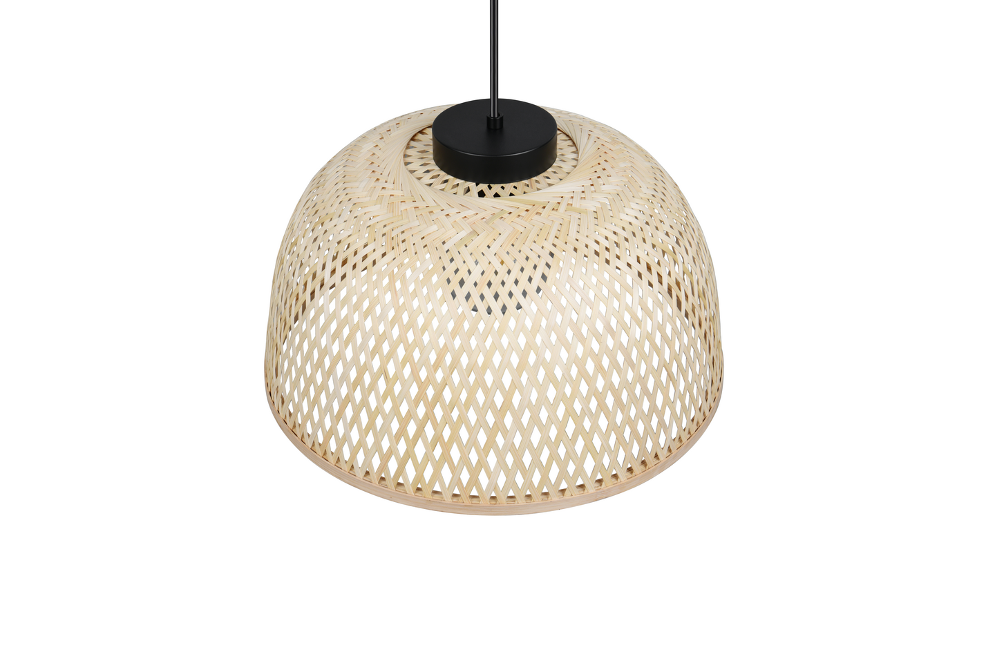 Riippuvalaisin TRIO Laurent E27 mattamusta/bambu