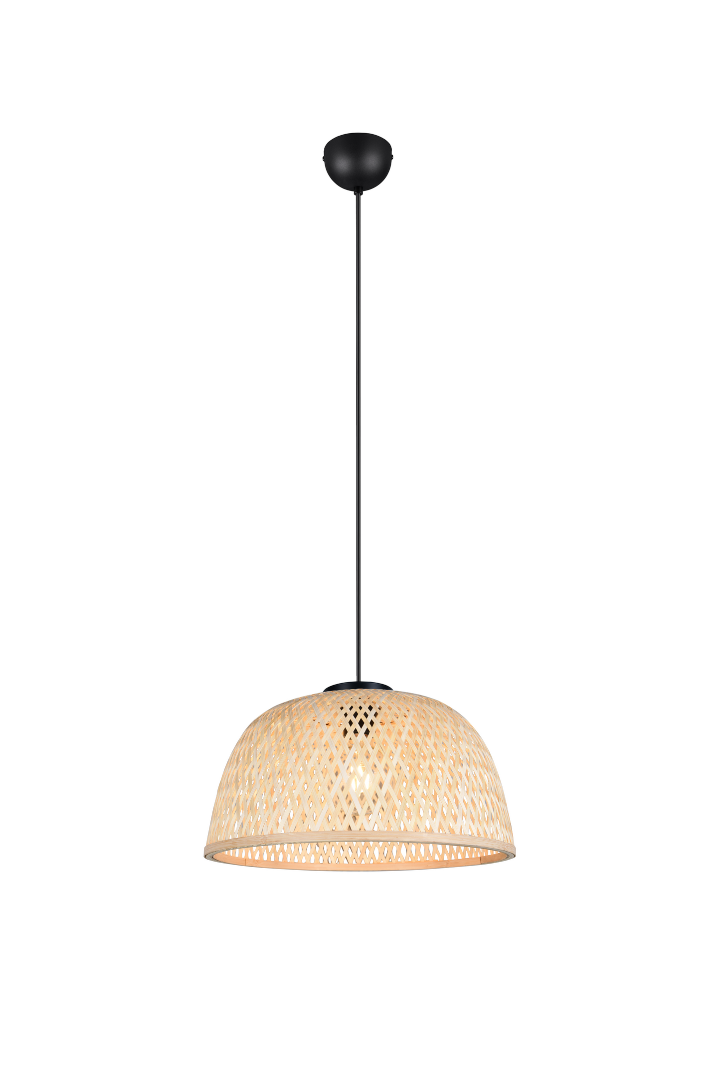 Riippuvalaisin TRIO Laurent E27 mattamusta/bambu