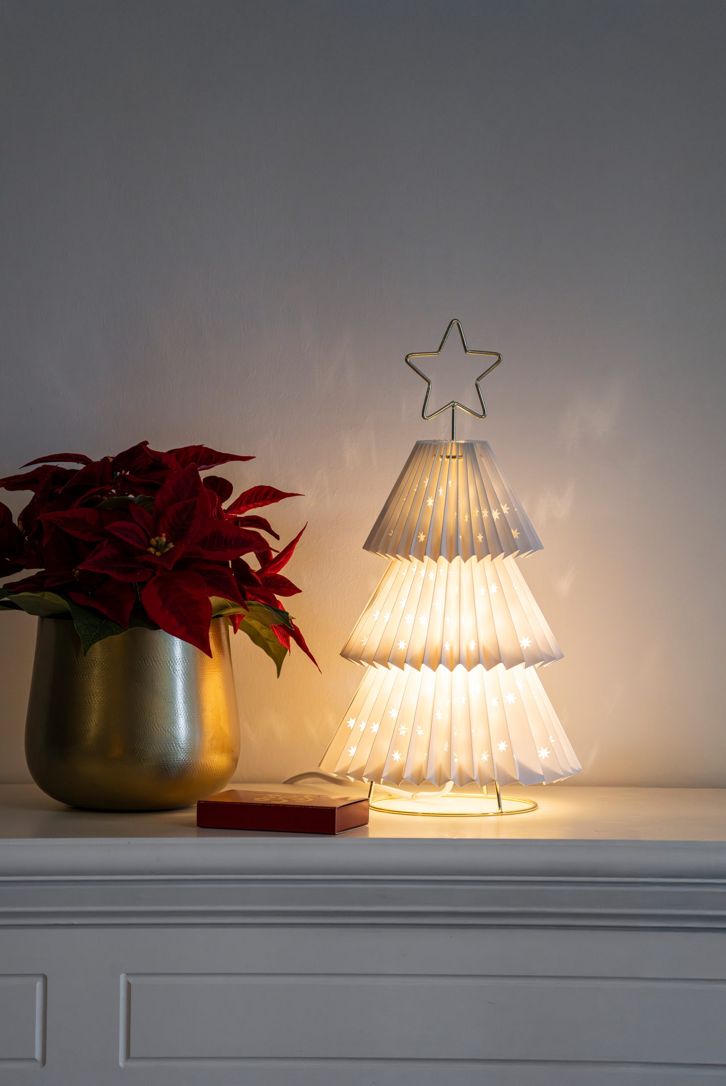 Koristekuusi Konstsmide 36cm valkoinen E14