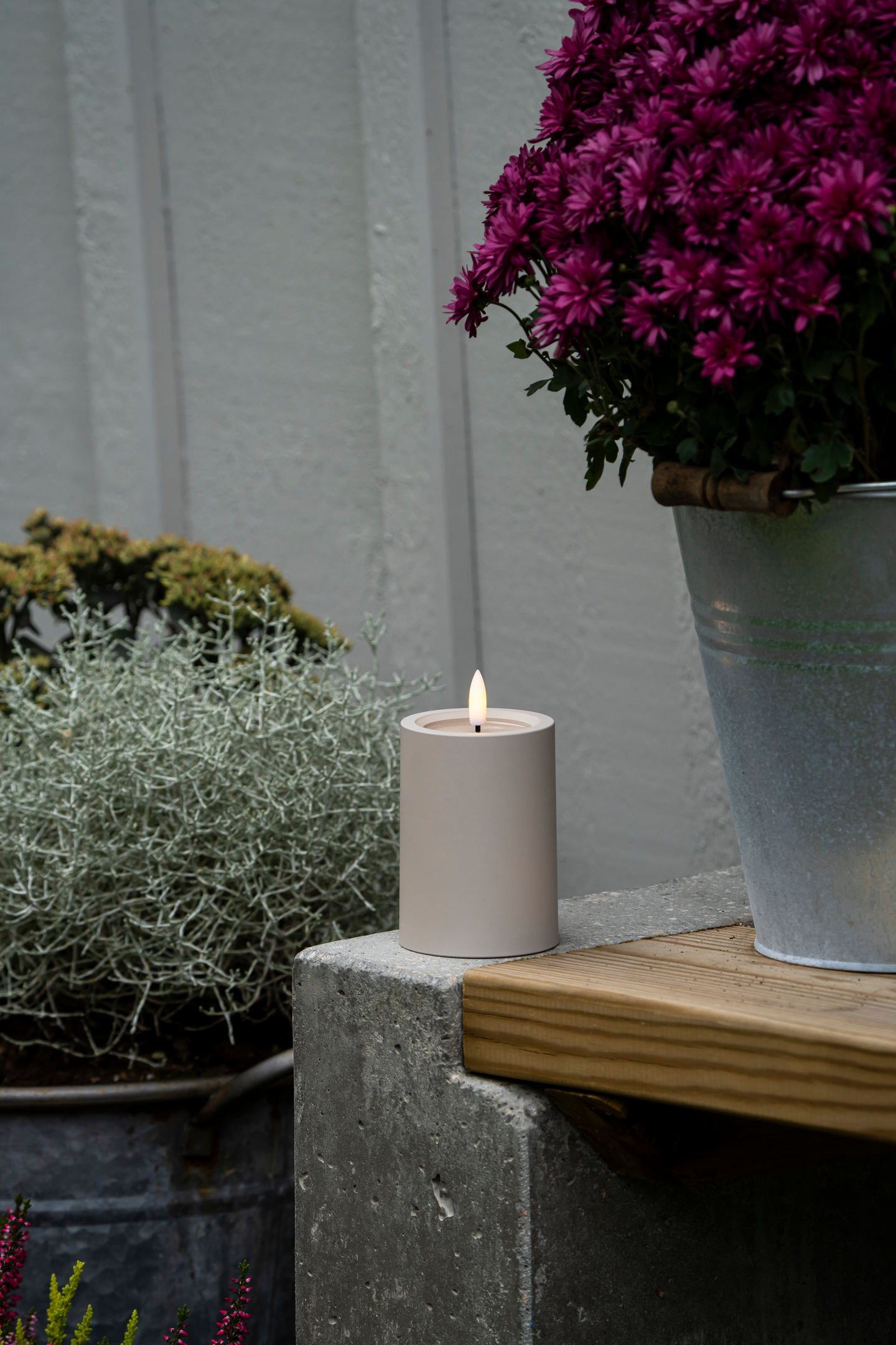 Led kynttilä Konstsmide Beige 10cm IP44