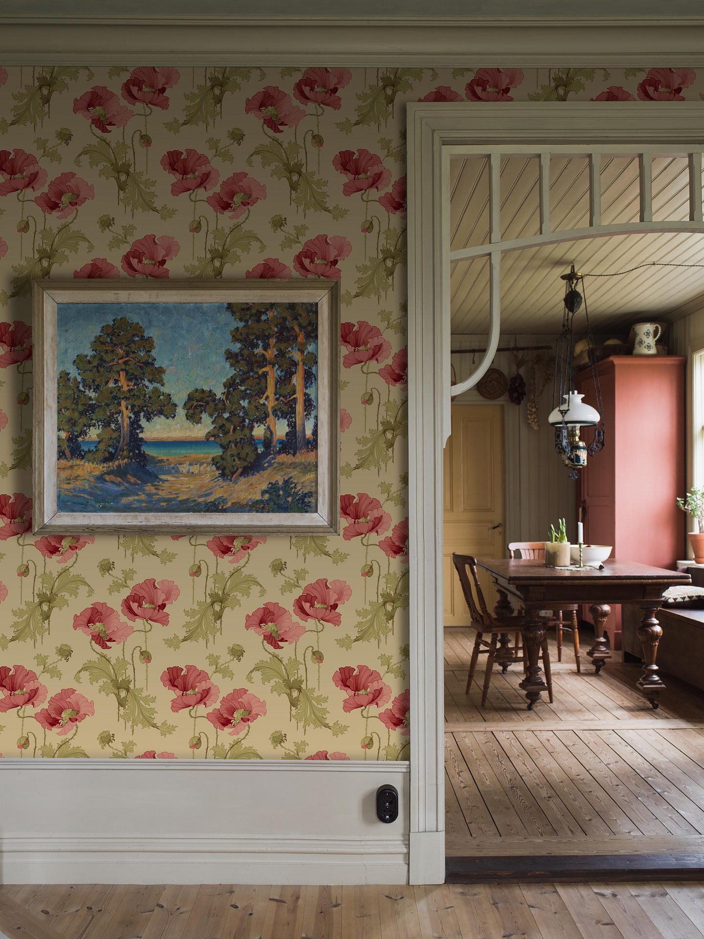 Kuitutapetti Boråstapeter Anno II 8090 Vallmo 10,05m