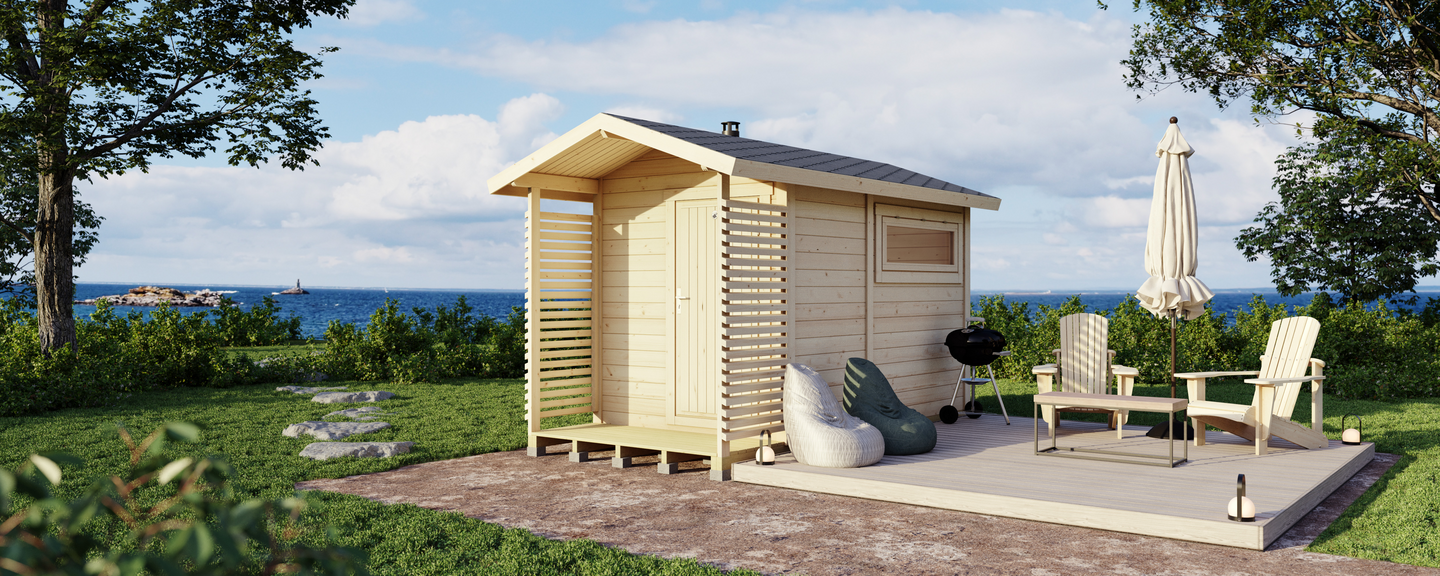 Pihasauna + pukuhuone Lillevilla Kitka 6,4m²