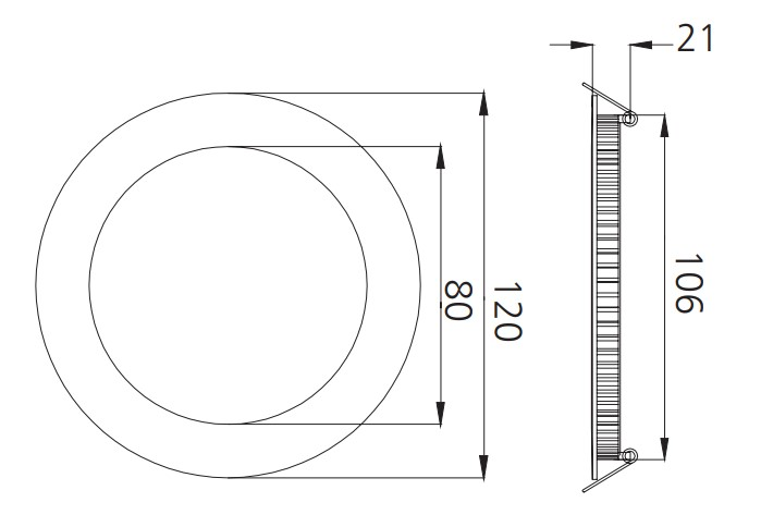 Alasvalo Onnline Onnslim Ii D120 IP44 430lm 7W 3CCT dim valkoinen
