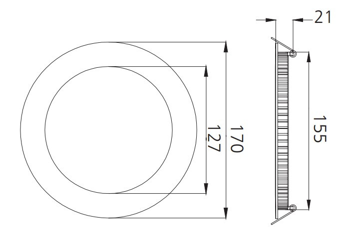 Alasvalo Onnline Onnslim Ii D170 IP44 810lm 12W 3CCT dim valkoinen