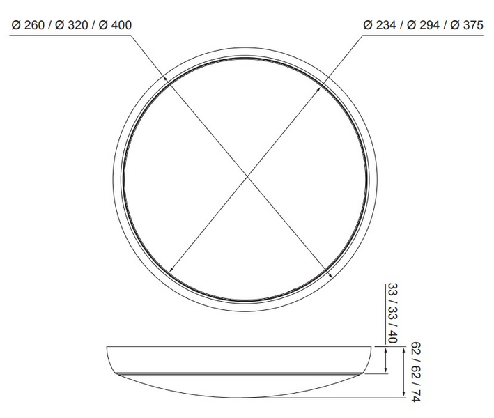 Yleisvalaisin Onnline Onnround Ii 260 IP44 800lm 10W 830/840 valkoinen