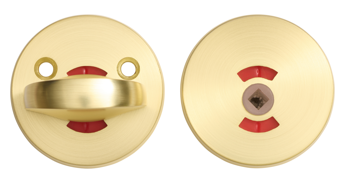 Wc-vääntönuppi Cello Dot harjattu messinki