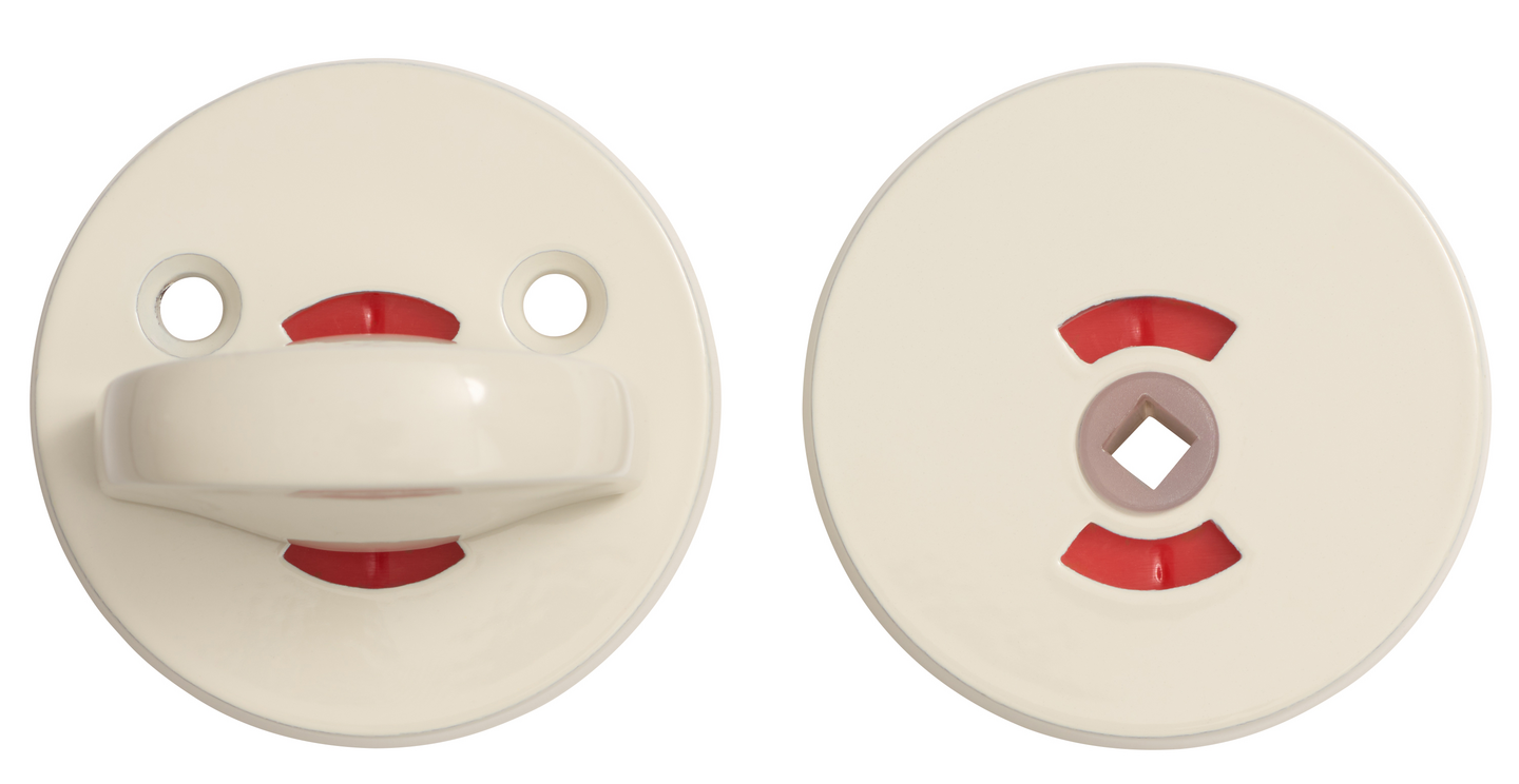 Wc-vääntönuppi Cello Dot valkoinen