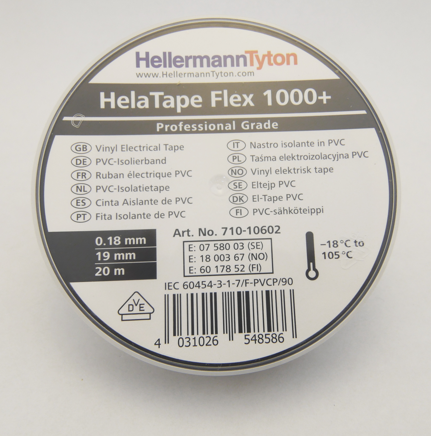 ELTEJP HELLERMANNTYTON FLEX 1000 19MMX20M SV
