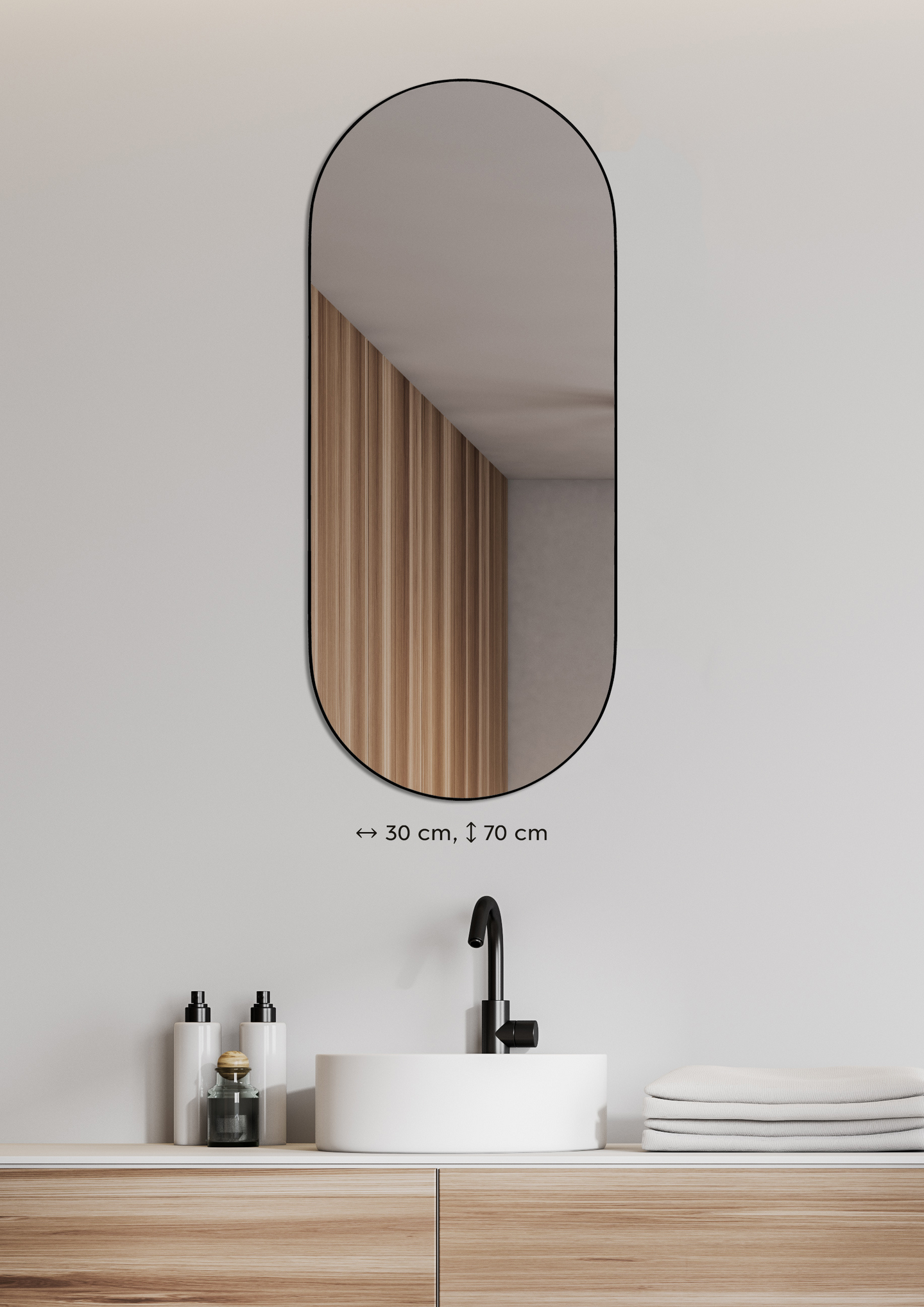 Peili M&M Josie 30x70cm musta