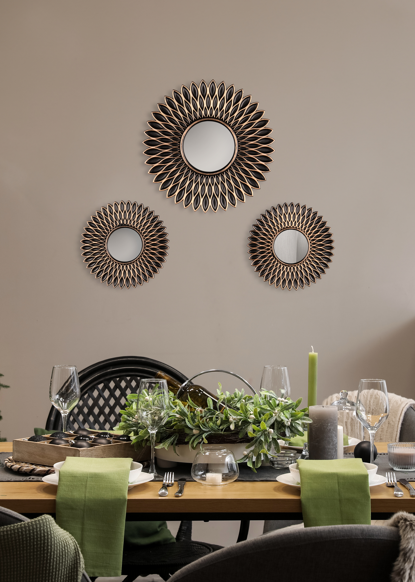 Peilisetti M&M Amanda 3-pack musta/kulta