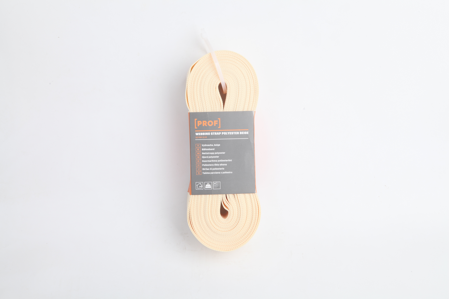 Vyönauha PROF 50mm 15m polyesteri beige