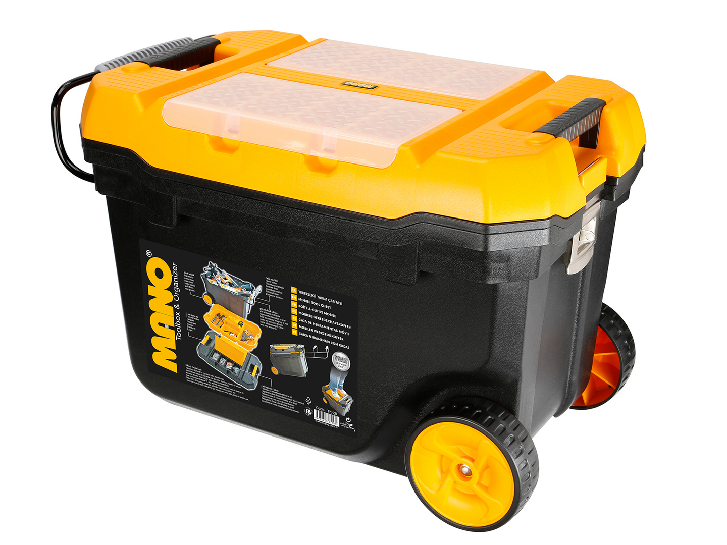 Työkalupakki Mano Pro vedettävä metallilukoilla 2 lokerikkoa