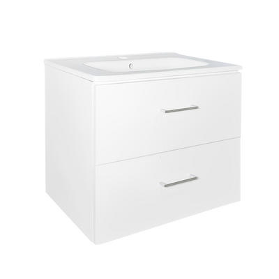 Allaskaappi Tammiholma Viilu laatikoilla valk 60x39x50cm pyökki/poppelivaneria