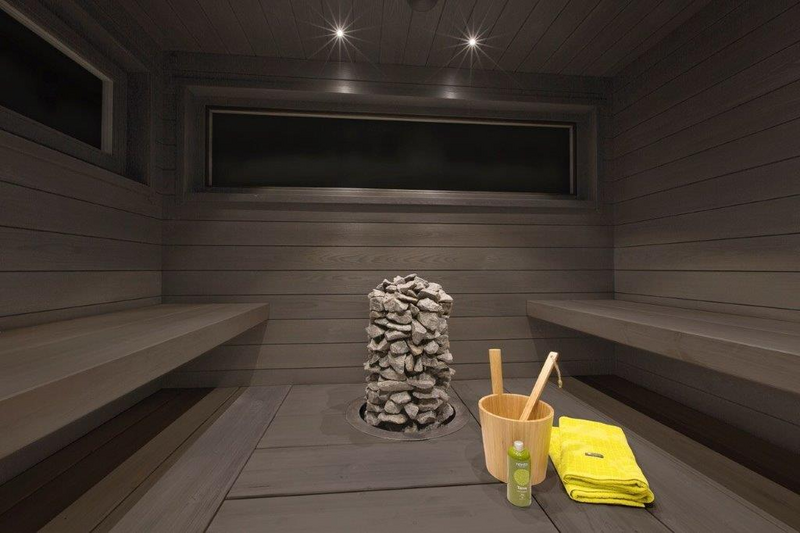 Saunapaneeli Cello Villamo 14x120x2070 kuusi STS4 päätypontattu harmaa harjattu