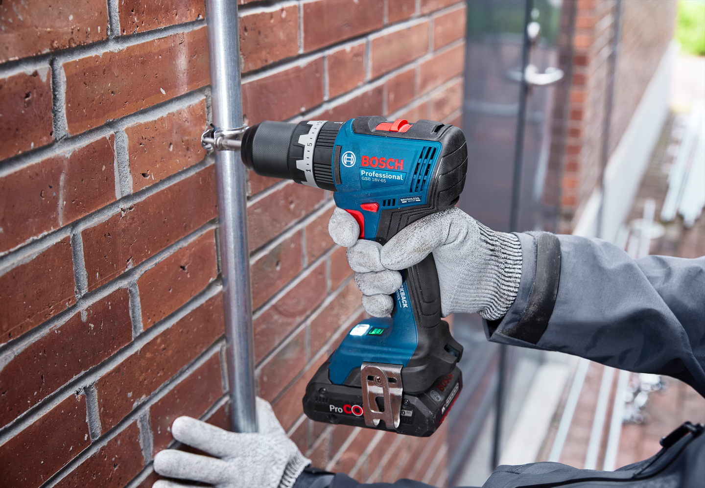 Akkuiskuporakone Bosch GSB 18V-65 2x2,0Ah L-Case