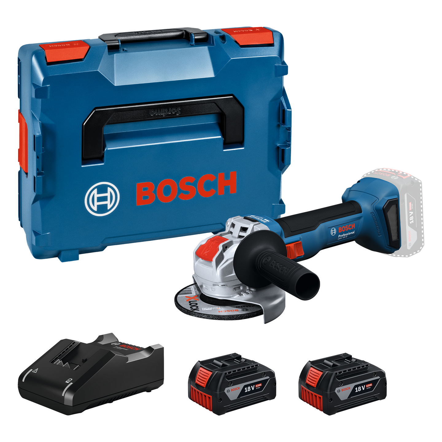 Akkukulmahiomakone Bosch GWX 18V-8 2x4,0Ah L-Boxx