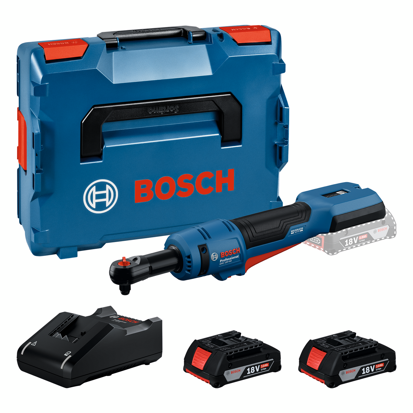 Akkuräikkäväännin Bosch GRC 18V-60 2x2,0Ah L-Boxx