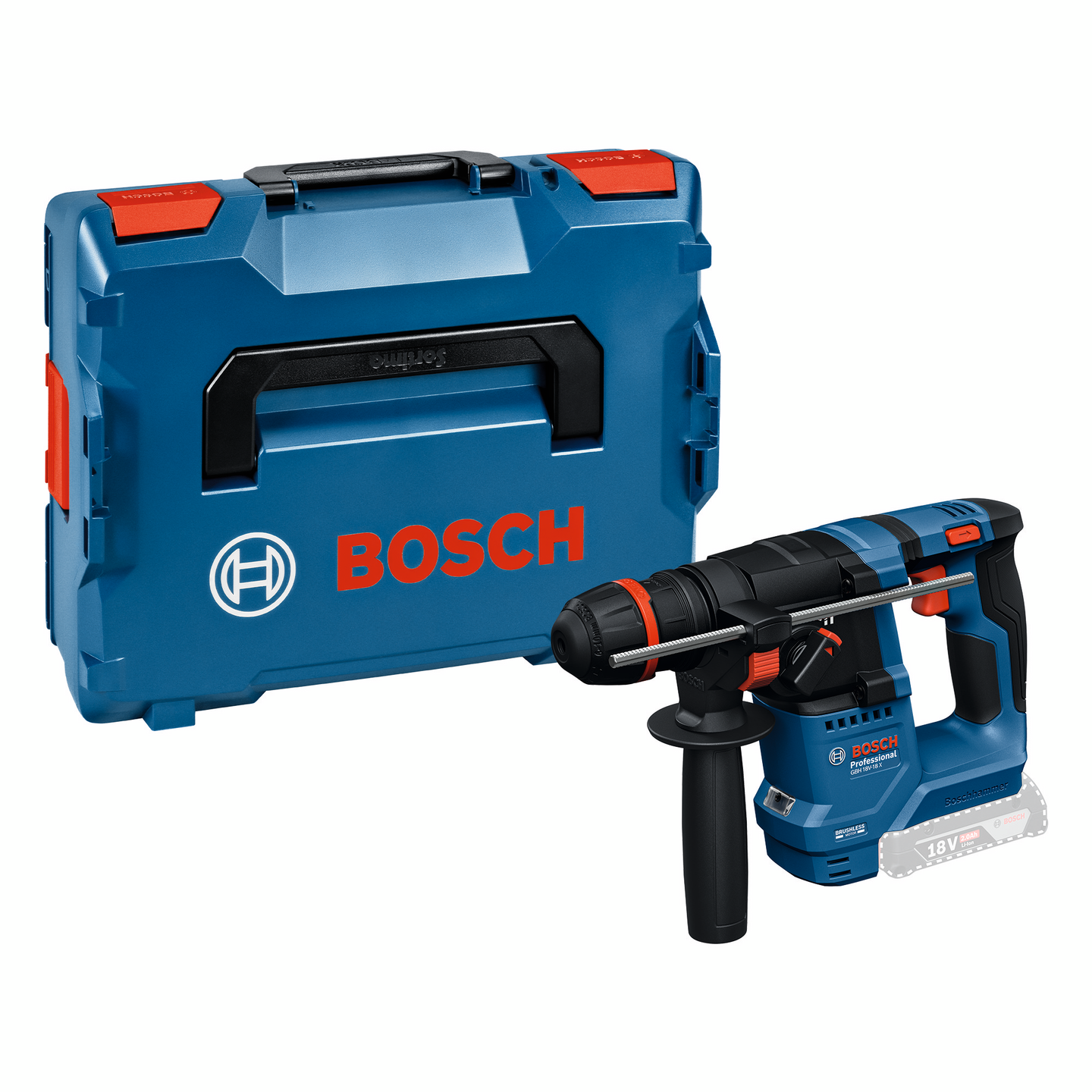 Akkuporavasara Bosch GBH 18V-18 X Solo L-Boxx