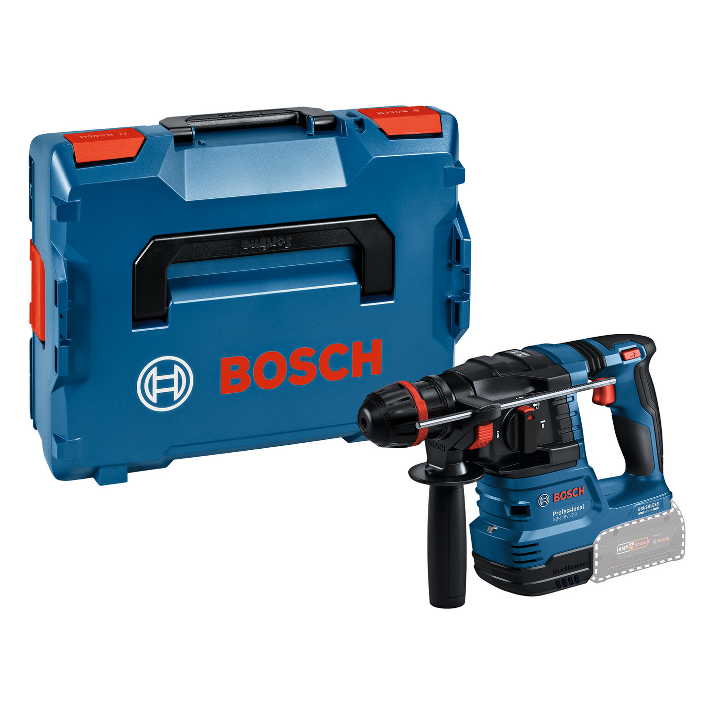 Akkuporavasara Bosch GBH 18V-22 X Solo L-Boxx