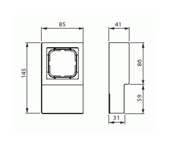 Pintakotelo ABB IMPRESSIVO 1os IP20 lista musta