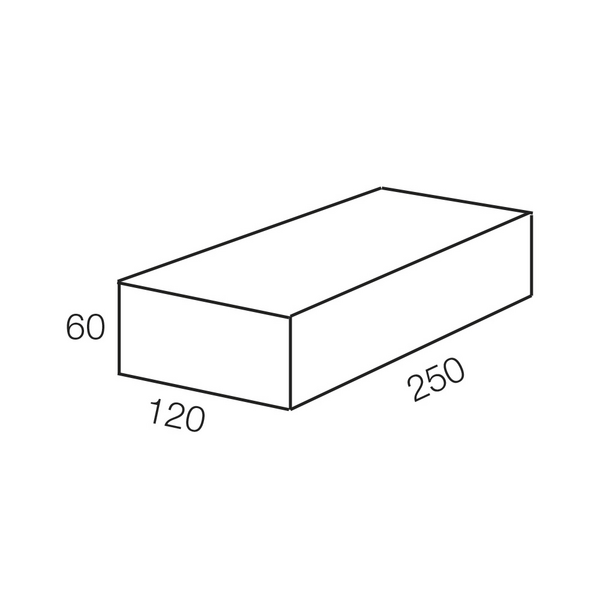 Hormitiili HT 250x120x60 punainen sileä