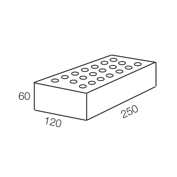 Hormireikätiili HRT 250x120x60 punainen sileä