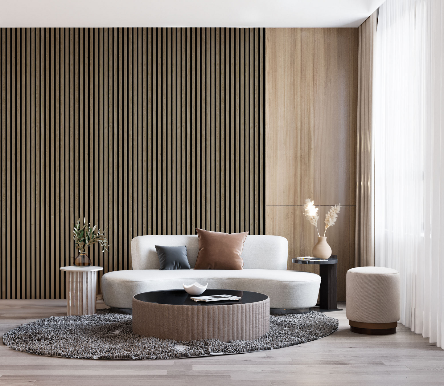 AKUSTIKPANEL 2400X600 LJVALNÖT CELLO 2SKI/PKT 29032400600