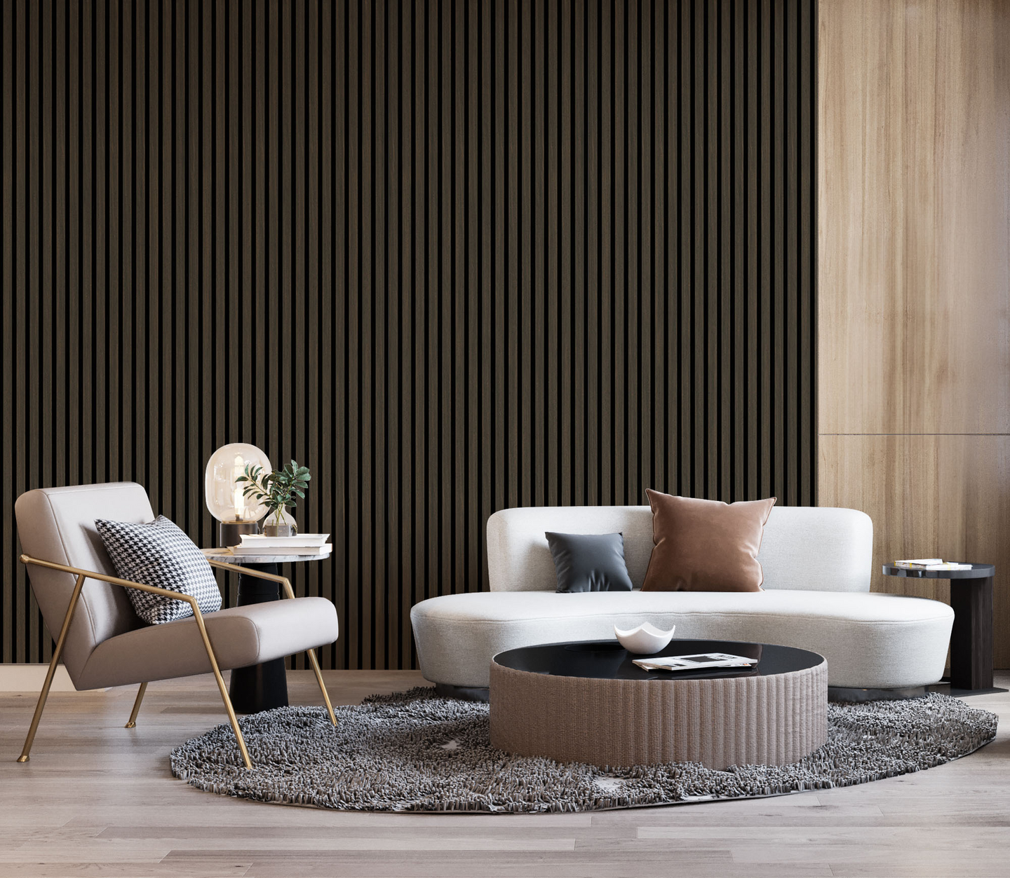 AKUSTIKPANEL 2400X600 M.VALNÖT CELLO 2SKI/PKT 29042400600