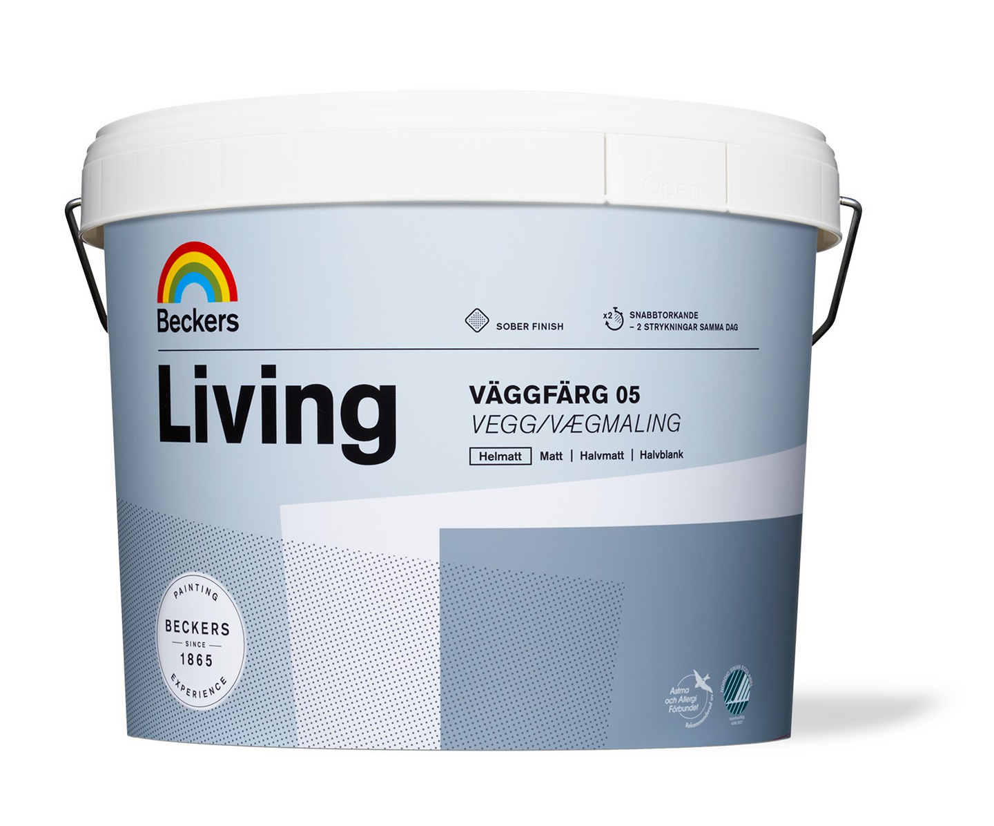 VÄGGFÄRG BECKERS LIVING 5 VIT/A 9L, VIT/BAS A