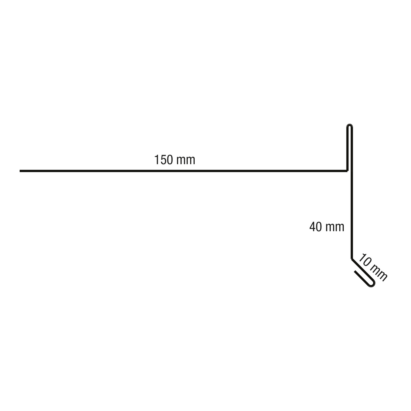 Päätyräystäspelti Katepal olallinen musta 2m