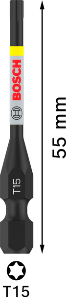 BITS IMPACT T15 55MM 2ST