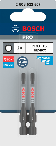 BITS BOSCH IMPACT H5 55MM 2ST